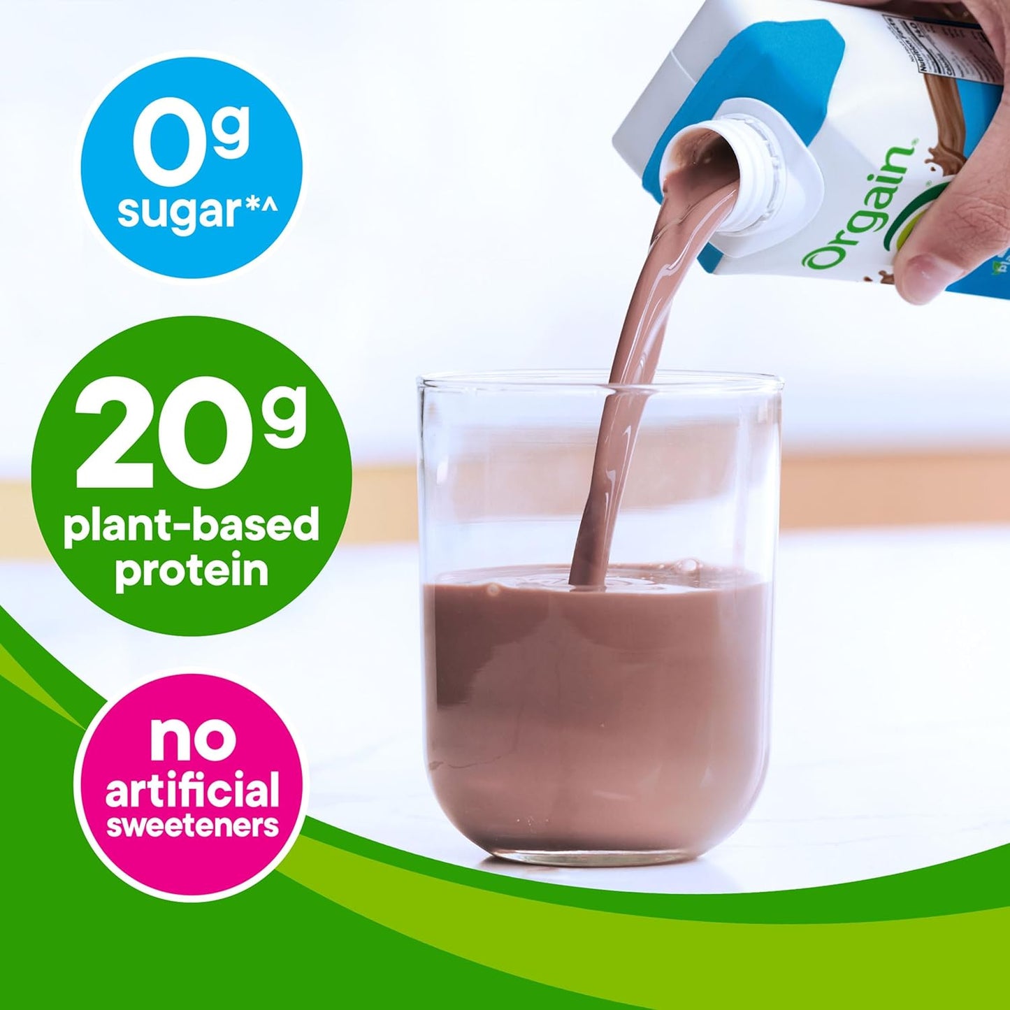 Orgain Organic Vegan Protein Shake, Creamy Chocolate - 20g Plant Based Protein