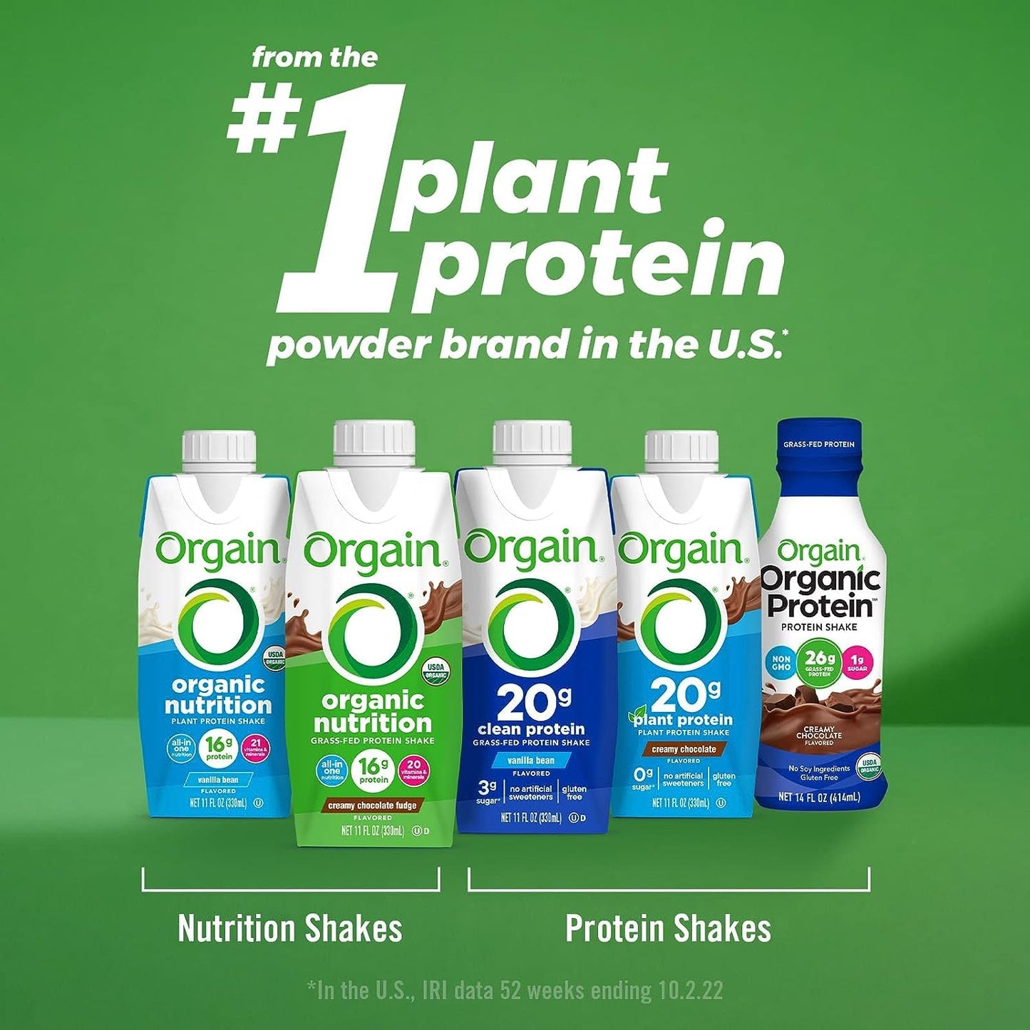 Orgain Organic Vegan Protein Shake, Creamy Chocolate - 20g Plant Based Protein