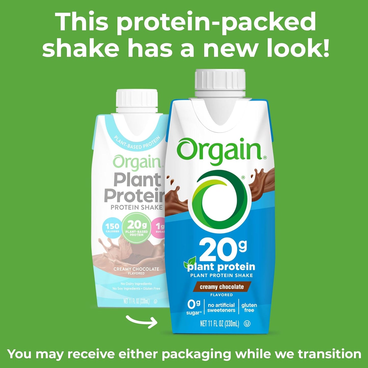 Orgain Organic Vegan Protein Shake, Creamy Chocolate - 20g Plant Based Protein